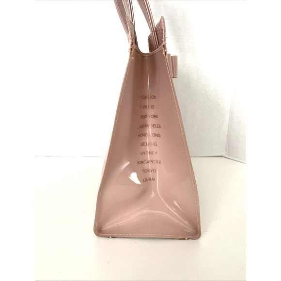 Ted Baker Arycon Powder Pink Shopper Bag Tote Bow Plastic PVC Small - Picture 6 of 8